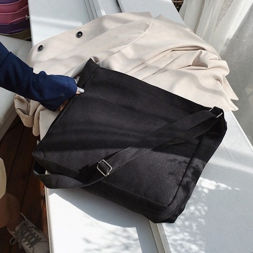 Borsa shopping nuova studentessa moda spalla selvaggia grande capacità tela 3040 - Foto 2 di 9