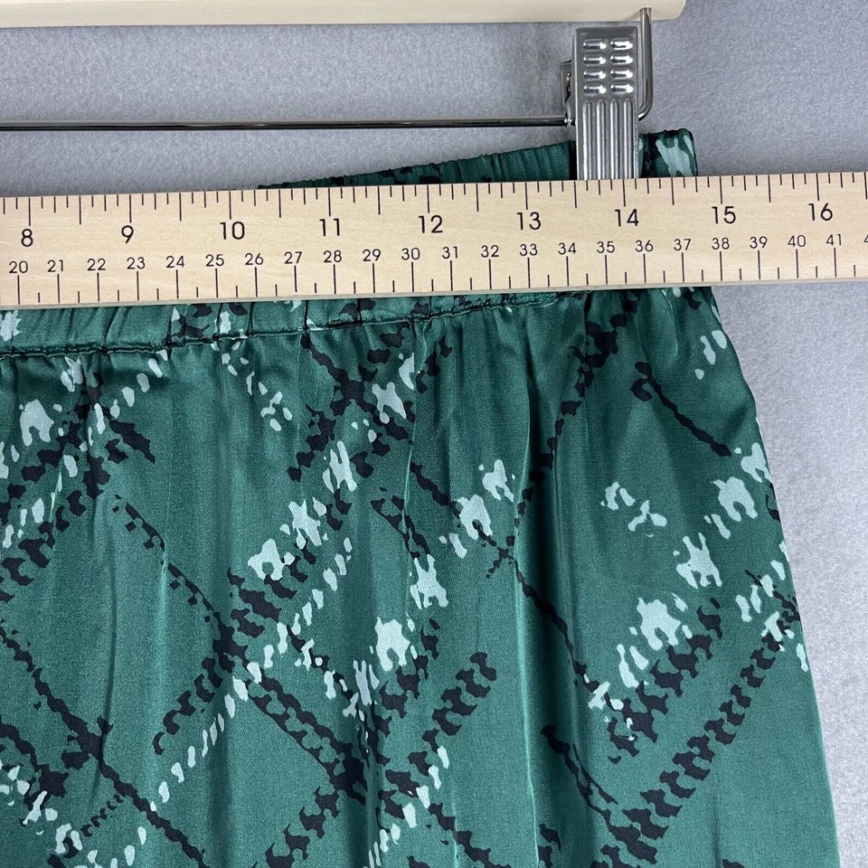 Falda midi plisada Current Air para mujer grande verde a cuadros en capas fluida Foto 4 de 4