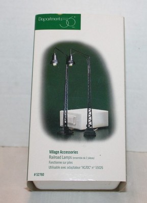 1998 Dept 56 Village Accessories RAILROAD LAMPS #52760 Christmas Tested