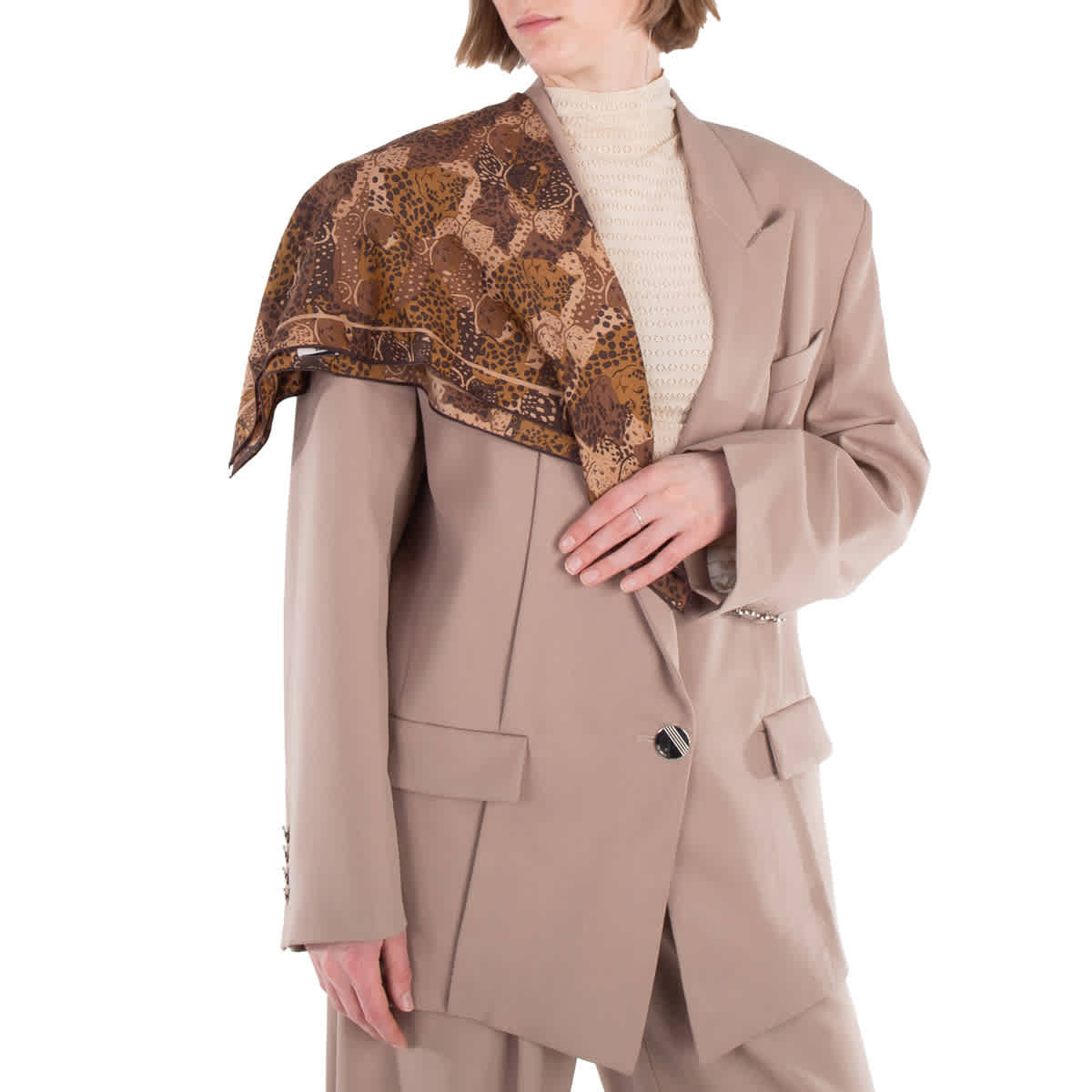 Хлопчатобумажный шелковый шарф Inoui Editions Tetris Square