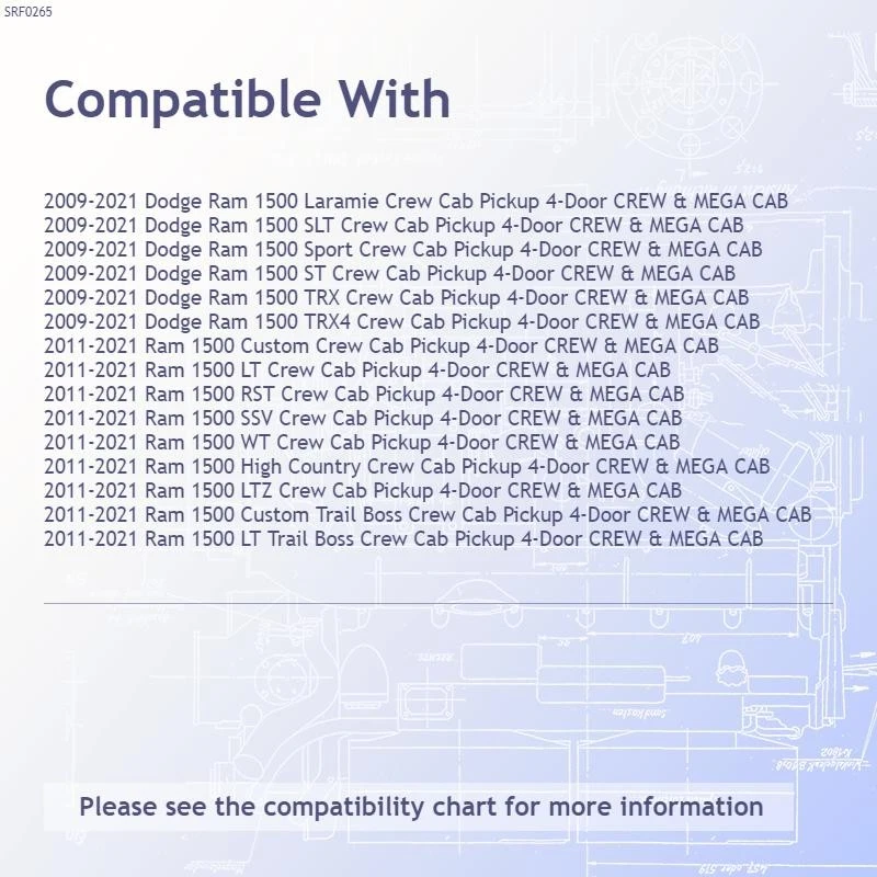 Cubiertas de poste de pilar para Dodge RAM 2009-2015 doble cabina, mega cabina [acero inoxidable]  Foto 3 de 4