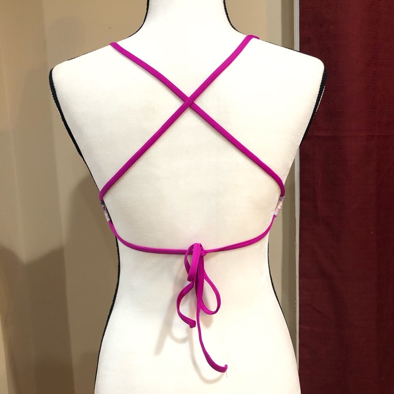 Multicolor Open Back Strappy String Bikini Top si… - image 4