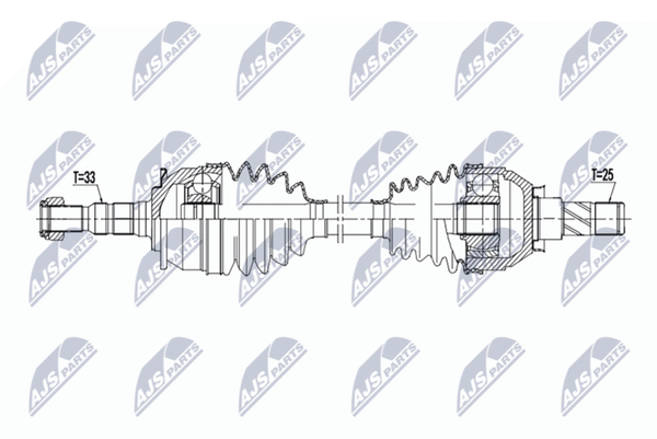 Nty NPW-PL-156 Antriebswelle Vorne Links FüR Opel-image