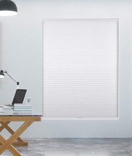Single Cell Room Darkening Cordless Cellular Shades, Color: White, Size: 38.5" W