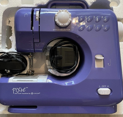 Pixie the Craft Machine by Singer Sewing Machine W/box  with AC and Pedal