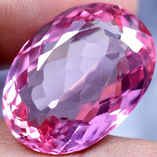 Natural 38.41 Ct Padparadscha Sapphire GGL Certified Sparkling Loose Gemstone