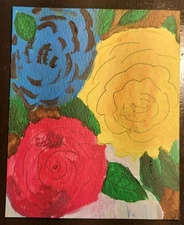 GAT Oil Painting IMPRESSIONISM Flowers Floral Hand Painted 4x5 Inch Artwork 