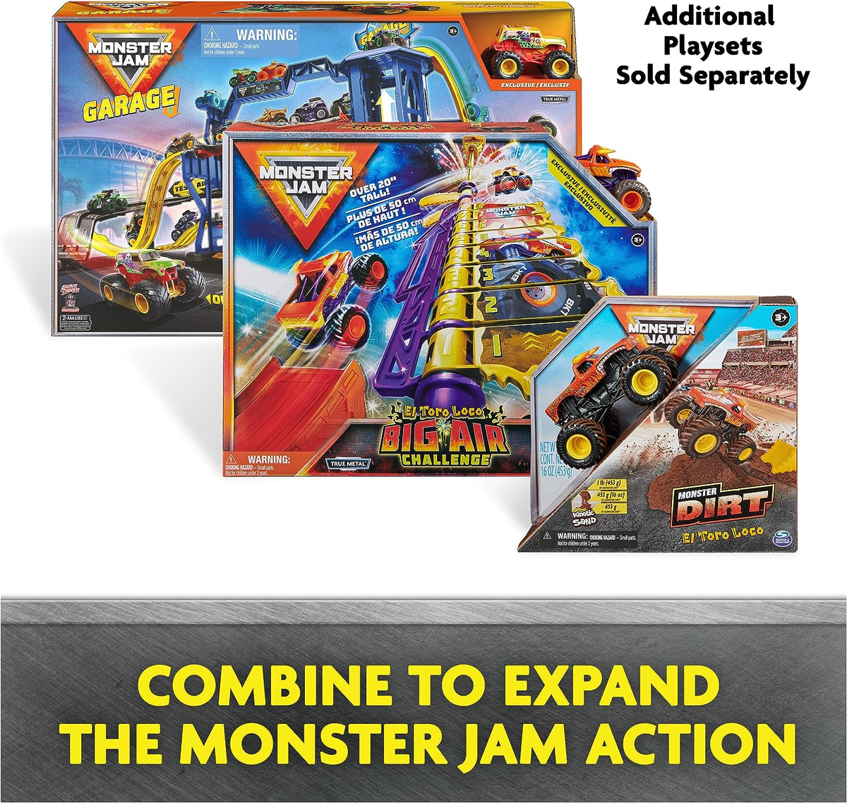 Garage Playset and Storage with Exclusive Digger Monster Truck
