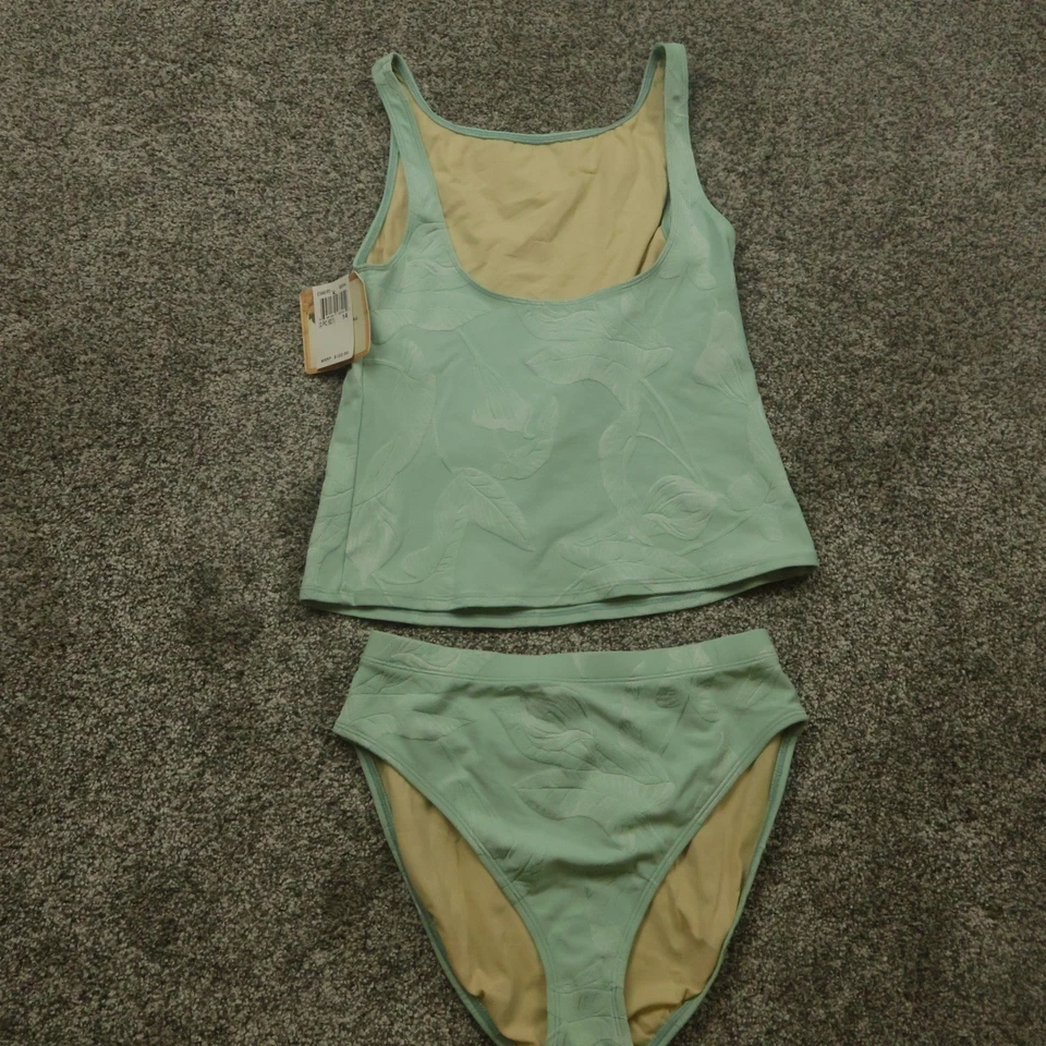 Tommy Bahama купальник комплект размер 14 зеленый лист печати танкини верх и низ новый с Ярлыками - Изображение 2 из 4
