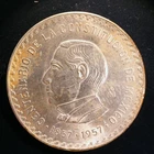 Photo of a 1957 Mexico 10 Pesos Silver from an eBay listing that sold on Jul 11, 2026