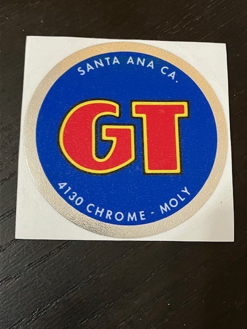 GT BMX FREESTYLE DECAL STICKER SANTA ANA CA 4130 CHROME-MOLY DECAL STICKER BLUE!