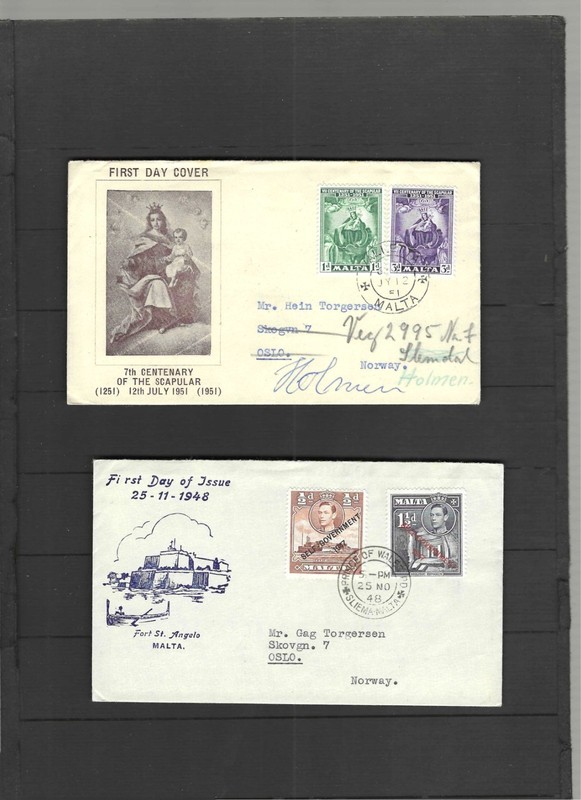 MALTA COVERS FDC 1950 ISH CACHETS OMNIBUS LOT OF 4 F VF #452