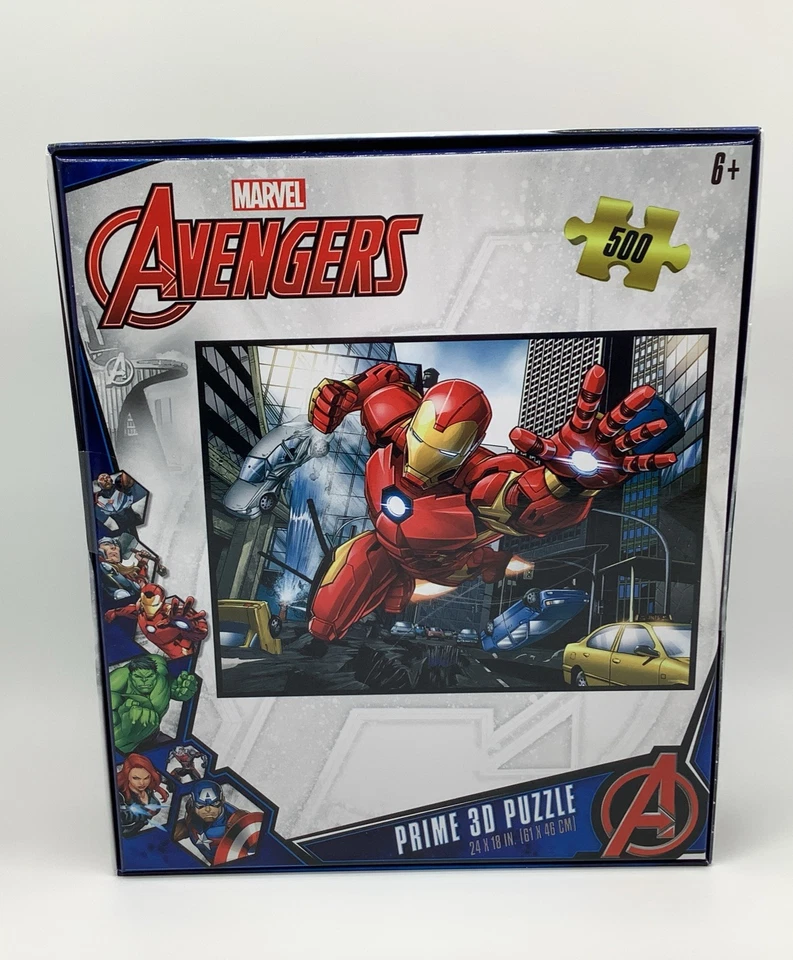 "Rompecabezas 3D Iron Man Marvel Avengers NUEVO SELLADO 500 piezas 24x18""" Foto 2 de 4