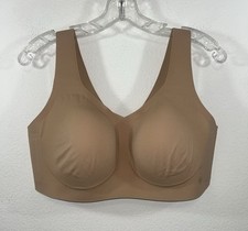 Honeylove Bra XL 38D/DD E Pullover V-Neck Wireless LWBRO102 Sand NWOT Softform