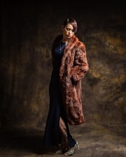 Coney Fur VINTAGE coat Size 12 Amazing Condition Retro Antique Clothing Alt