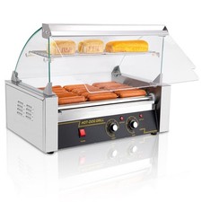 Hot Dog Roller, 7 Rollers Hotdog Roller Grill 18 Hot Dogs Capacity 1050W Stai...
