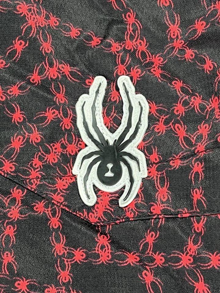 VTG Spyder Youth Kids Snow Pants Size 16 Black Red Spyder Swirl Insulated Spylon - Image 3 of 4