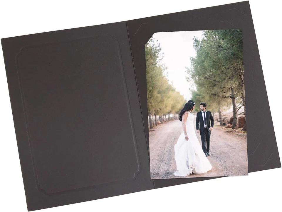 , Pack de 10, Carpetas de Fotos 4X6/5X7, Marco de Cartón, Tarjetas Marco de Papel, Foto 3 de 4