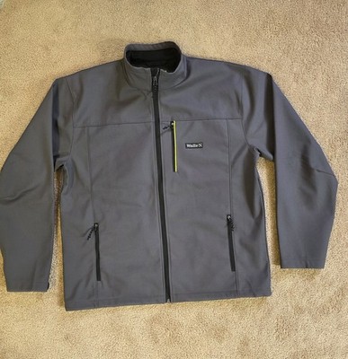 Walls Jacket Mens Large Gray Full Zip Softshell Outdoor Coat Workwear Casual