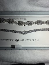 Eye Candy Los Angeles Silver Crystal Tennis Chain Bracelet Square Shape Jewelry