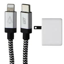 LBT (20-Watt) Ultra Fast PD Wall Charger & 5-Ft USB-C to  8-Pin Cable