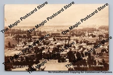 Etna Mills California "Airplane View" RPPC Antique Siskiyou County Photo ~1920s