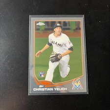 Christian Yelich 2013 Topps Chrome Update Rookie Card RC #MB-47 Marlins Brewers. rookie card picture