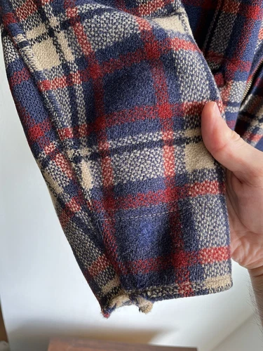 1940s Vintage WW2 Sportclad Plaid Cinch-Back Short Wool Jacket Antique Workwear - Picture 11 of 24