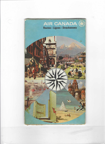 Air Canada vintage Routes Maps, 1960's-1970's era