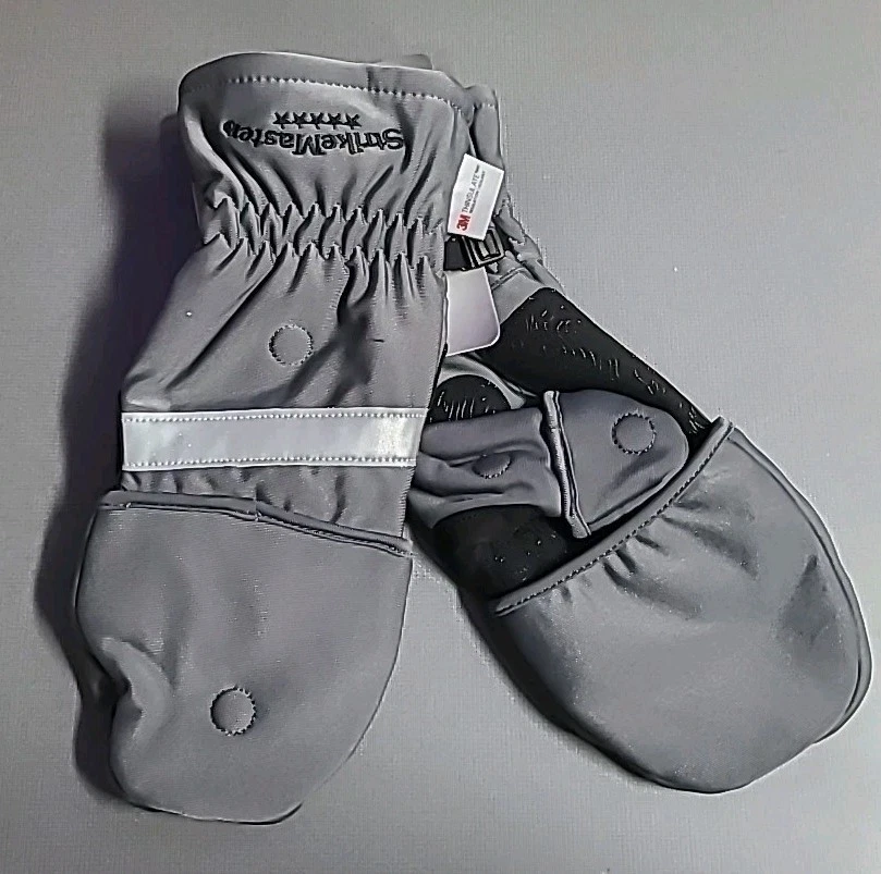 StrikeMaster Five Finger Flip Fishing Mitts XL - Gray FREE SHIPPING