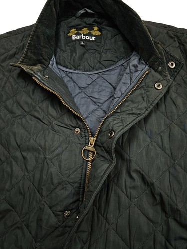 HOT Men's BARBOUR @ CHEALSEA SPORTS QUILT CORDUROY Collar Zipper BLACK Jacket XL - Picture 8 of 18