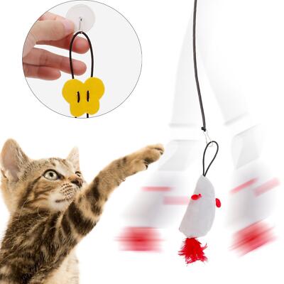 Türrahmen hängend elastisch Ratte, interaktives Katzenspielzeug Mäuse, hängende Tür Katze Plüsch