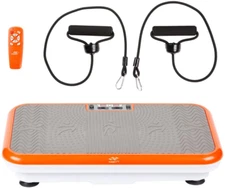 Powerfit Elite Vibration Plate Exercise Machine with Loop Resistance Bands -...