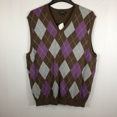 men's purple sweater vest