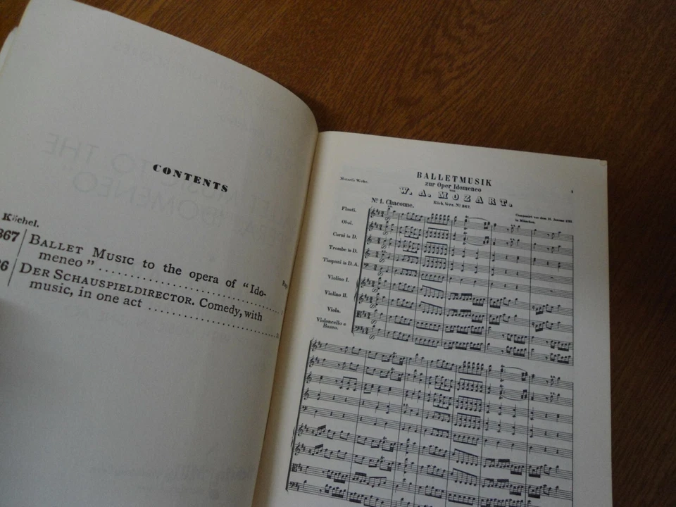 No.942 MOZART Ballet Music to Idomeneo & The Impresario / KALMUS Miniature Score - Image 3 of 4
