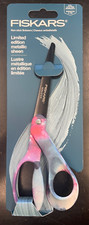 Fiskars Premier Bent Deco NonStick Scissors 8in Pink  Blue Tie Dye