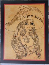 vintage bob shaw cholo chola mi vida loca arte teen angels tattoo flash 11x14