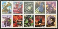 2024 Scott #5909-18 - Forever - DUNGEONS & DRAGONS - Block of 10 Stamps - MNH