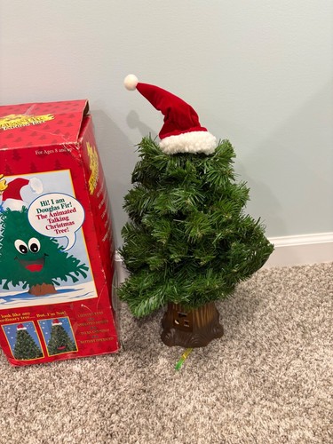 Vintage 1997 Gemmy Original Douglas Fir Dancing Talking 24” Christmas Tree Works - Picture 7 of 20