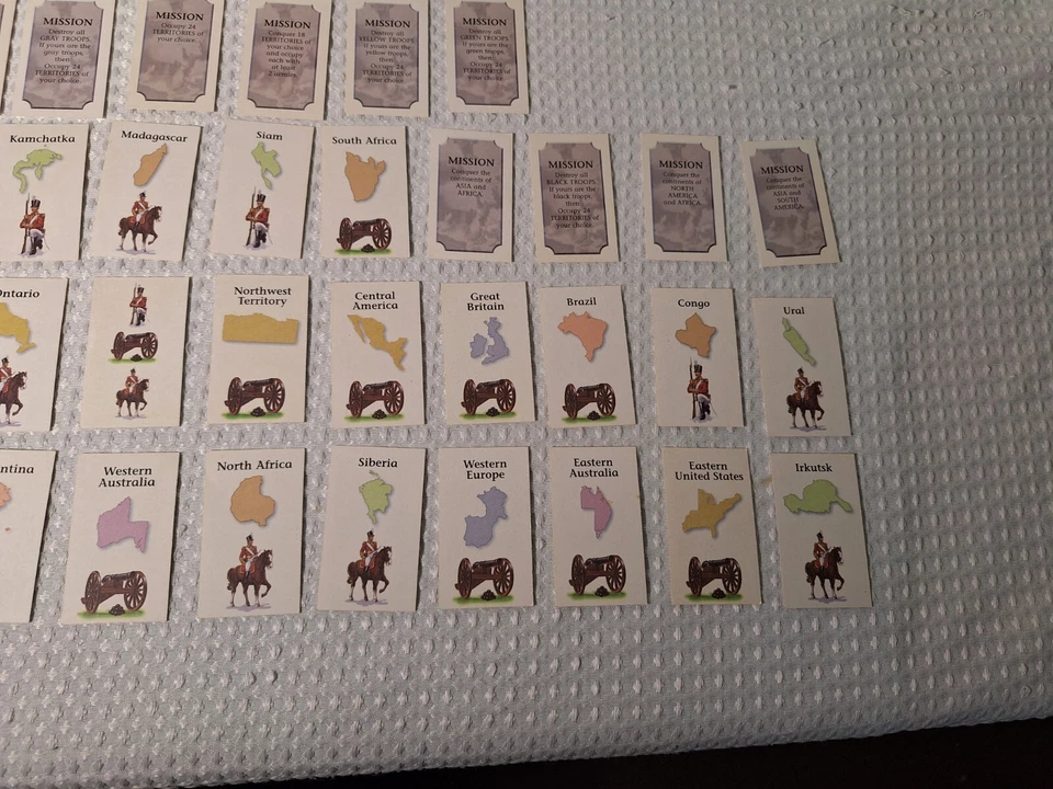 1998 Risk Game Replacement Pieces Parts Cards Lot of 53 - Image 4 of 4