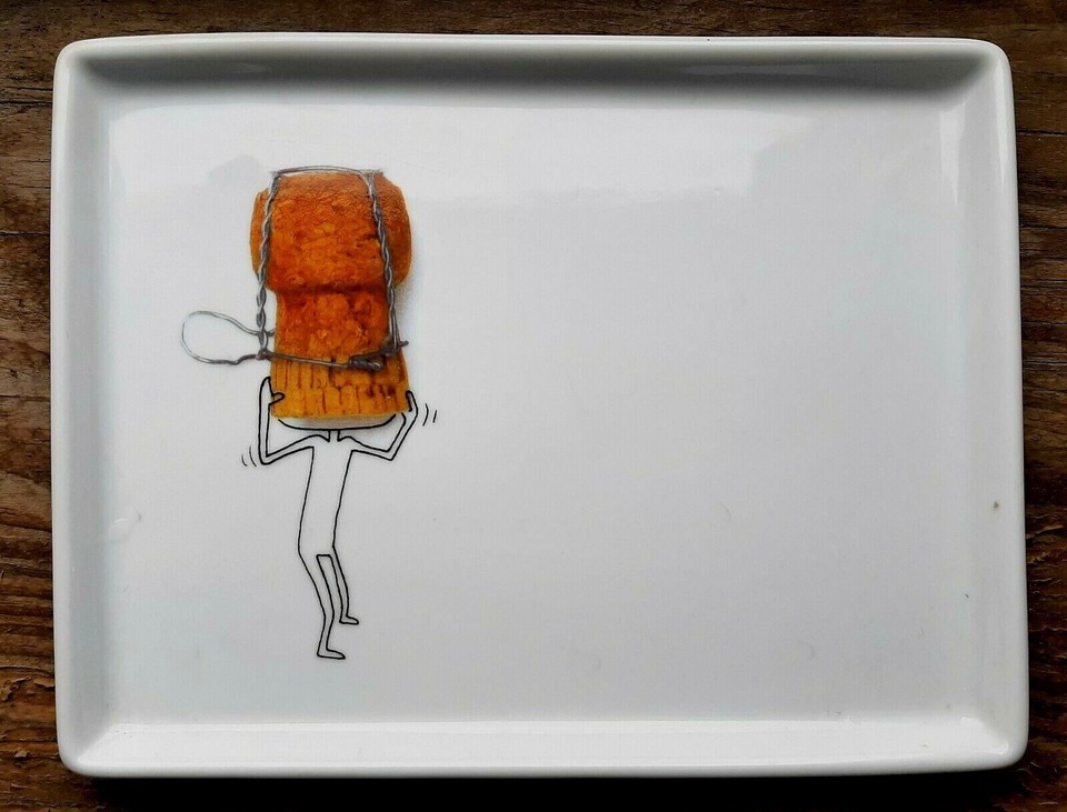 CB2 Crate BarrelOliver Appetizer Ceramic Plates 3Champaign CORKCrackerSushi eBay