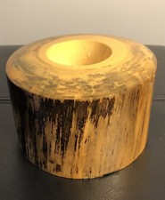 Original Aspen Colorado Wood Candle Holder Handmade In USA