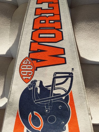Chicago Bears 1985 Super Bowl Champions 2 banderines tamaño completo oficiales NFL - Imagen 9 de 11