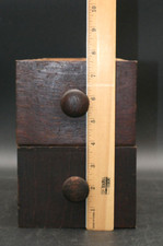Vintage Domestic Sewing Machine Cabinet Table Desk Wood Drawers Set of 2