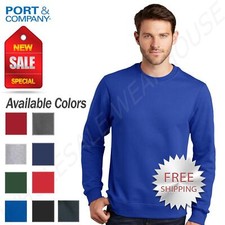 Port  Company Mens Long Sleeve Sweatshirt Fan Favorite Crewneck Fleece PC850