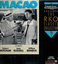 MACAO Film Noir RKO 1941 Robert Mitchum Jane Russel William Bendix LASERDISC