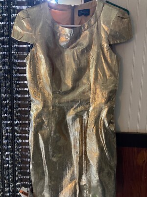Torn By Ronny Kobo Gold Dress Size S