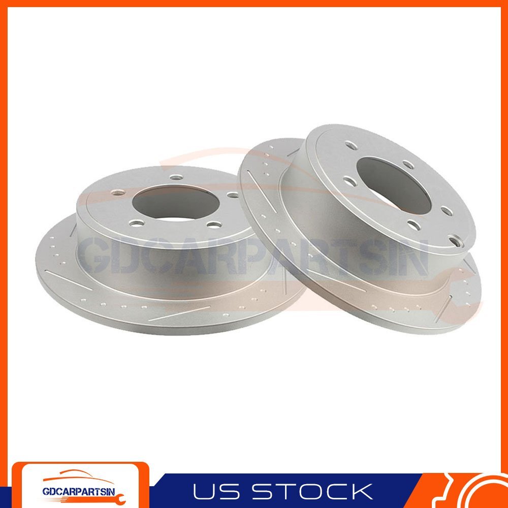 Slotted Rear Brake Rotors for 2007-2010 Chrysler Sebring & 2007-2017 Jeep Patriot