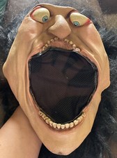 Mario Chiodo Studios Halloween Mask 2004 Bulging Eyes Screaming Women Long Hair