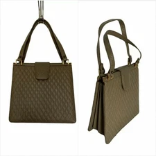 Vintage Prestige Leather Purse Handbag Accordion Style Quilted  RARE